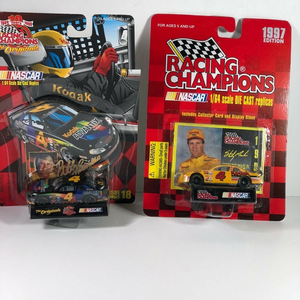 Lot 2 NASCAR Racing Champions #4 Kodak Advantix